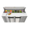 60 in. Commercial 2-Door Refrigerated Salad and Sandwich Prep Table, 16 Pan Capacity and 18.4 Cu. Ft. of Storage in Stainless-Steel
