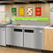 60 in. Commercial 2-Door Refrigerated Salad and Sandwich Prep Table, 16 Pan Capacity and 18.4 Cu. Ft. of Storage in Stainless-Steel