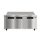 70 in. Commercial 3-Door Refrigerated Salad and Sandwich Prep Table, 18 Pan Capacity and 22 Cu. Ft. of Storage in Stainless-Steel