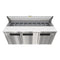 70 in. Commercial 3-Door Refrigerated Salad and Sandwich Prep Table, 18 Pan Capacity and 22 Cu. Ft. of Storage in Stainless-Steel