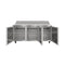 70 in. Commercial 3-Door Refrigerated Salad and Sandwich Prep Table, 18 Pan Capacity and 22 Cu. Ft. of Storage in Stainless-Steel