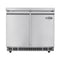 36 in. Commercial Refrigerated Prep Station Cold Table, Stainless-Steel Refrigerator with 6-PanNot Included with Cover Capacity and Two Adjustable Shelves