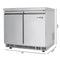 36 in. Commercial Refrigerated Prep Station Cold Table, Stainless-Steel Refrigerator with 6-PanNot Included with Cover Capacity and Two Adjustable Shelves