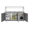 72 in. Commercial Refrigerated Prep Station with Sneeze Guard and Buffet Slide, 15-PanNot Included Capacity and Three Adjustable Shelves in Stainless-Steel, ETL Listed