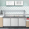 72 in. Commercial Refrigerated Prep Station with Sneeze Guard and Buffet Slide, 15-PanNot Included Capacity and Three Adjustable Shelves in Stainless-Steel, ETL Listed