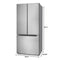 18.5 cu. ft. Stainless-Steel French Door Refrigerator in Silver