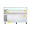 79 in. Three-Door Commercial Refrigerated Granite Top Pizza Prep Station With a Refrigerated Stainless-Steel Condiment Pan Holder