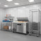 50 in. One Door Commercial Pizza Prep Refrigerator in Stainless-Steel