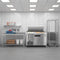 50 in. One Door Commercial Pizza Prep Refrigerator in Stainless-Steel