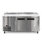 71 in. Two Door Commercial Pizza Prep Refrigerator in Stainless-Steel