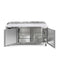 71 in. Two Door Commercial Pizza Prep Refrigerator in Stainless-Steel