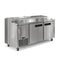 71 in. Two Door Commercial Pizza Prep Refrigerator in Stainless-Steel