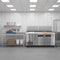 71 in. Two Door Commercial Pizza Prep Refrigerator in Stainless-Steel