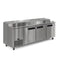 92 In. Three Door Commercial Pizza Prep Refrigerator in Stainless-Steel