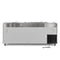 92 In. Three Door Commercial Pizza Prep Refrigerator in Stainless-Steel