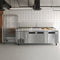 92 In. Three Door Commercial Pizza Prep Refrigerator in Stainless-Steel