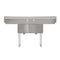 72 in. 16-Gauge Commercial Sink with Backsplash and Dual 18 in. Drainboards, Bowl Dimensions 18"x18"x14" in Stainless-Steel