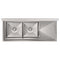 57 in. 18-Gauge 2-Compartment Commercial Sink with Backsplash and 18 in. Right Drainboard, Bowl Dimensions 18"x18"x14" in Stainless-Steel