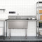 57 in. 16-Gauge 2-Compartment Commercial Sink with 18 in. Right drainboard, Bowl Dimensions 18"x18"x14" in Stainless-Steel