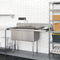 57 in. 16-Gauge 2-Compartment Commercial Sink with 18 in. Right drainboard, Bowl Dimensions 18"x18"x14" in Stainless-Steel