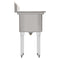 57 in. 16-Gauge 2-Compartment Commercial Sink with 18 in. Right drainboard, Bowl Dimensions 18"x18"x14" in Stainless-Steel