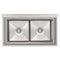 42 in. 18-Gauge 2-Compartment Commercial Sink with Backsplash, Bowl Dimensions 18"x18"x14" in Stainless-Steel