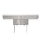 84 in. 18-Gauge 2-Compartment Commercial Sink with Backsplash and 24 in. Dual Drainboards, Bowl dimensions 18"x24"x14" in Stainless-Steel