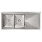 63 in. 18-Gauge 2-Compartment Commercial Sink with Backsplash and 24 in. Right Drainboard, Bowl dimensions 18"x24"x14" in Stainless-Steel