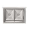 42 in. 18-Gauge 2-Compartment Commercial Sink with Backsplash, Bowl dimensions 18"x24"x14" in Stainless-Steel