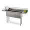75 in Three Compartment Commercial Sink, Bowl Size 15x15x14, 16 Gauge Stainless-Steel with 2 Drainboards
