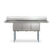 75 in Three Compartment Commercial Sink, Bowl Size 15x15x14, 16 Gauge Stainless-Steel with 2 Drainboards