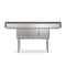 75 in Three Compartment Commercial Sink, Bowl Size 15x15x14, 16 Gauge Stainless-Steel with 2 Drainboards