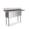 63 in. Three Compartment Commercial Sink, Bowl Size 15x15x14, 18-Gauge Stainless-Steel with Right Drainboard