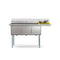 63 in. Three Compartment Commercial Sink, Bowl Size 15x15x14, Stainless-Steel 16 Gauge with Right Drainboard