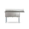 63 in. Three Compartment Commercial Sink, Bowl Size 15x15x14, Stainless-Steel 16 Gauge with Right Drainboard