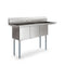 63 in. Three Compartment Commercial Sink, Bowl Size 15x15x14, Stainless-Steel 16 Gauge with Right Drainboard