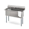 51 in. Three Compartment Commercial Sink, Bowl Size 15x15x14, 18 Gauge Stainless-Steel