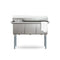 51 in. Three Compartment Commercial Sink, Bowl Size 15x15x14, 18 Gauge Stainless-Steel