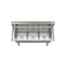 51 in. Three Compartment Commercial Sink, Bowl Size 15x15x14, 18 Gauge Stainless-Steel