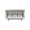 51 in. Three Compartment Commercial Sink, Bowl Size 15x15x14, 16 Gauge Stainless-Steel