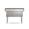 51 in. Three Compartment Commercial Sink, Bowl Size 15x15x14, 16 Gauge Stainless-Steel