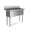 51 in. Three Compartment Commercial Sink, Bowl Size 15x15x14, 16 Gauge Stainless-Steel