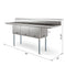 90 in. Three Compartment Commercial Sink Bowl Size 18x18x14 18-Gauge Stainless-Steel with 2 Drainboards