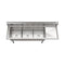 75 in. Three Compartment Commercial Sink Bowl Size 18x18x14 Stainless-Steel 18 Gauge with Right Drainboard