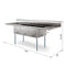 102 in. Three Compartment Commercial Sink Bowl Size 18x24x14 Stainless-Steel 18 Gauge with Two Drainboards