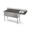 81 in. Three Compartment Commercial Sink Bowl Size 18x24x14 Stainless-Steel 18 Gauge with Right Drainboard