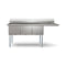 81 in. Three Compartment Commercial Sink Bowl Size 18x24x14 Stainless-Steel 18 Gauge with Right Drainboard