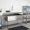 81 in. Three Compartment Commercial Sink Bowl Size 18x24x14 Stainless-Steel 18 Gauge with Right Drainboard