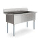 60 in. Three Compartment Commercial Sink, Bowl Size 18x24x14 in 18-Gauge Stainless-Steel