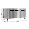 72 in. Three Door Commercial Undercounter Refrigerator 18 cu. ft